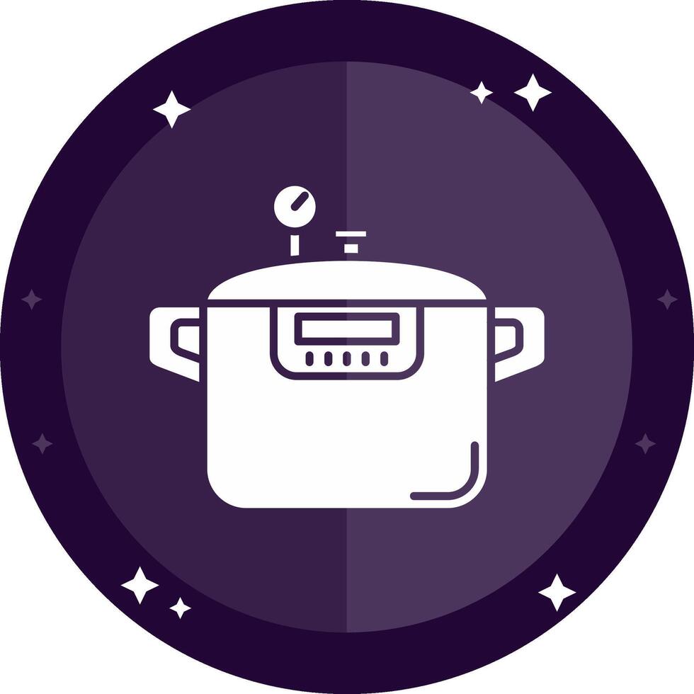 Pressure cooker Solid badges Icon vector