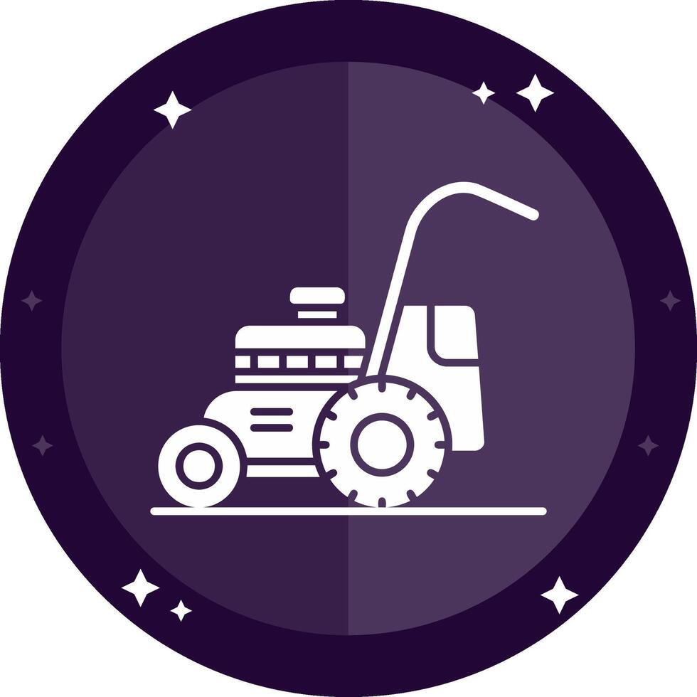 Mower Solid badges Icon vector