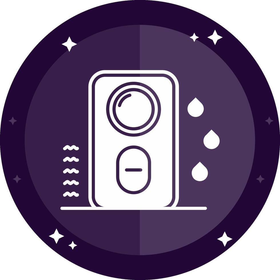 Humidifier Solid badges Icon vector