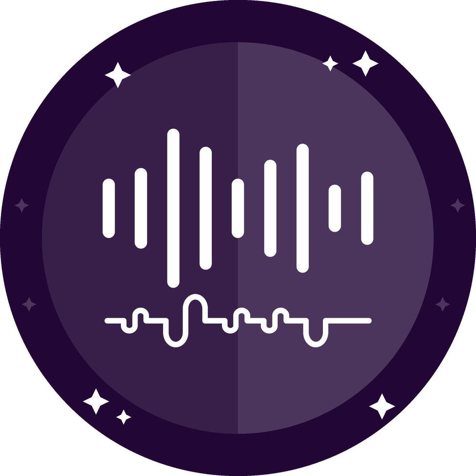 Audio Solid badges Icon vector