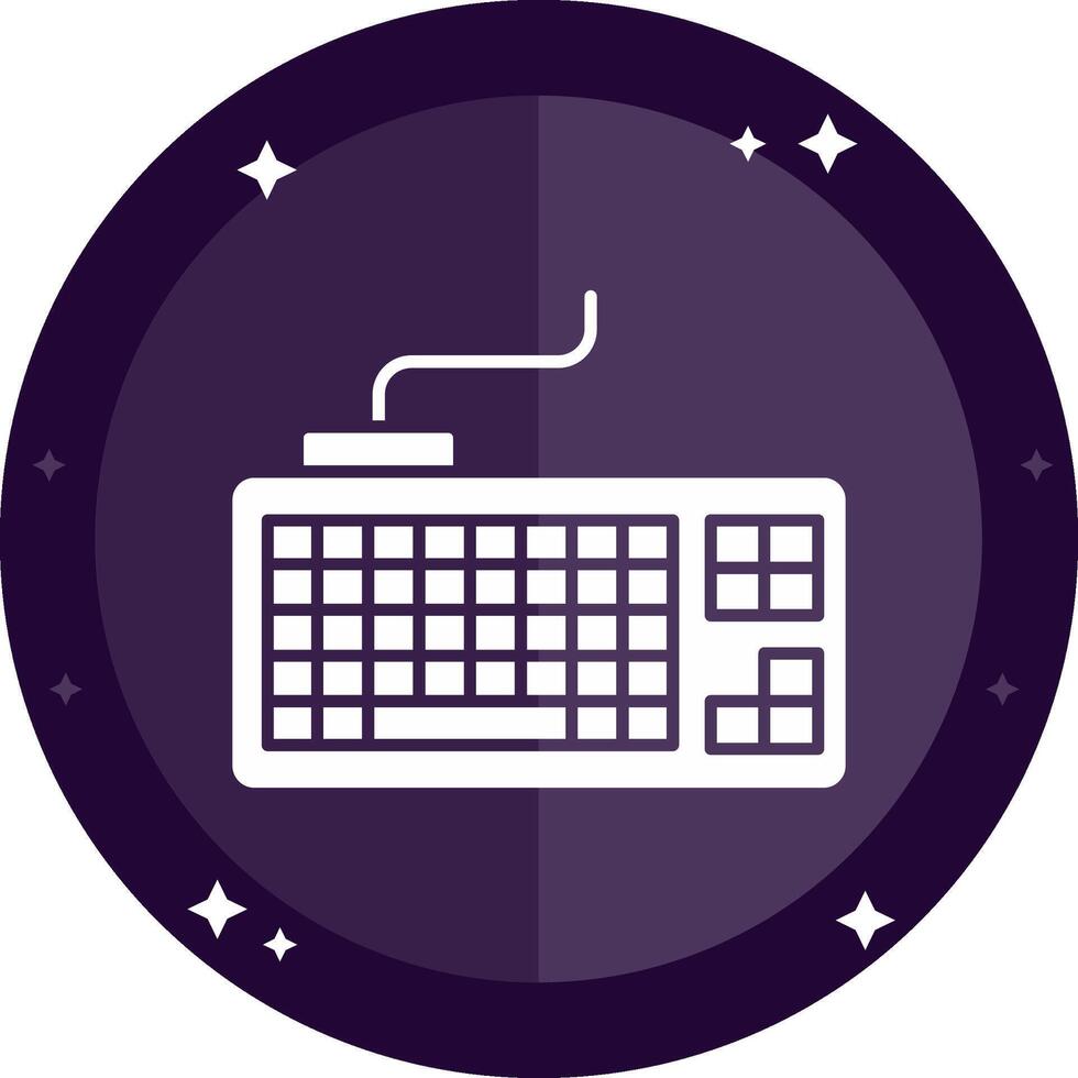 Keyboard Solid badges Icon vector