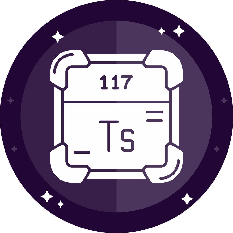 Tennessine Solid badges Icon vector
