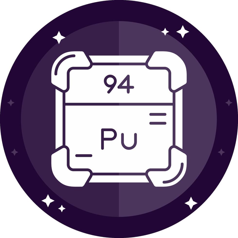 Plutonium Solid badges Icon vector