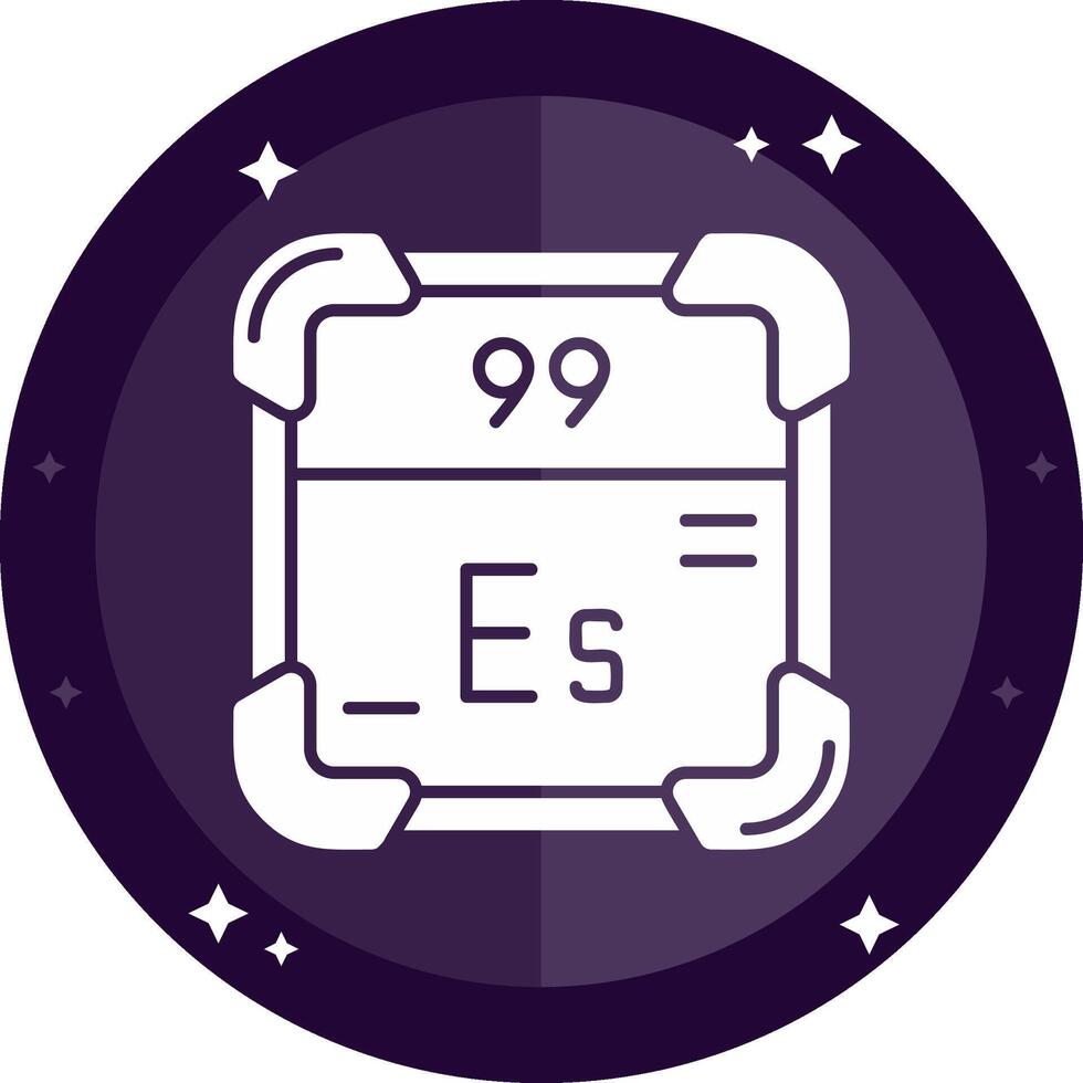 einstenio sólido insignias icono vector