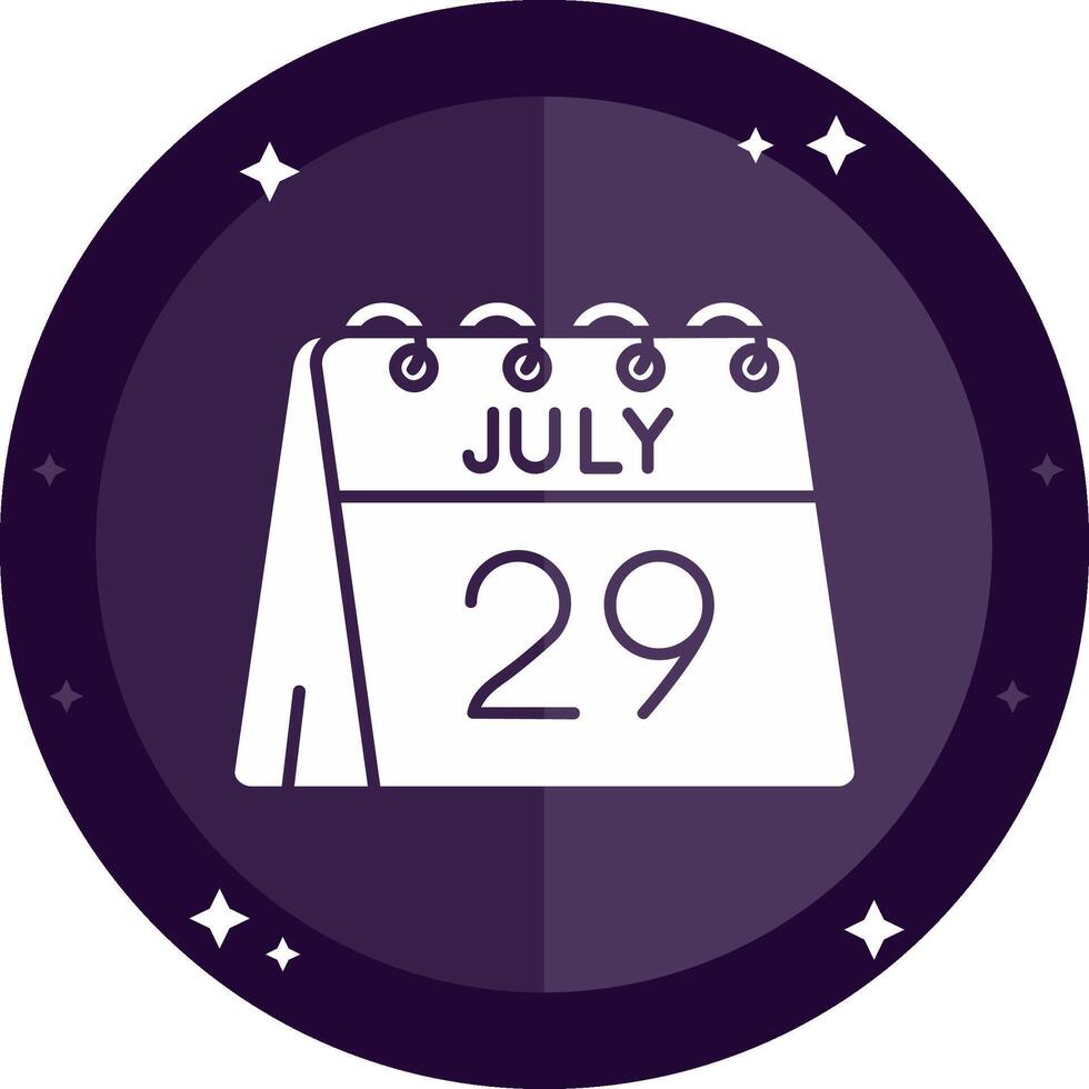 29th of July Solid badges Icon vector