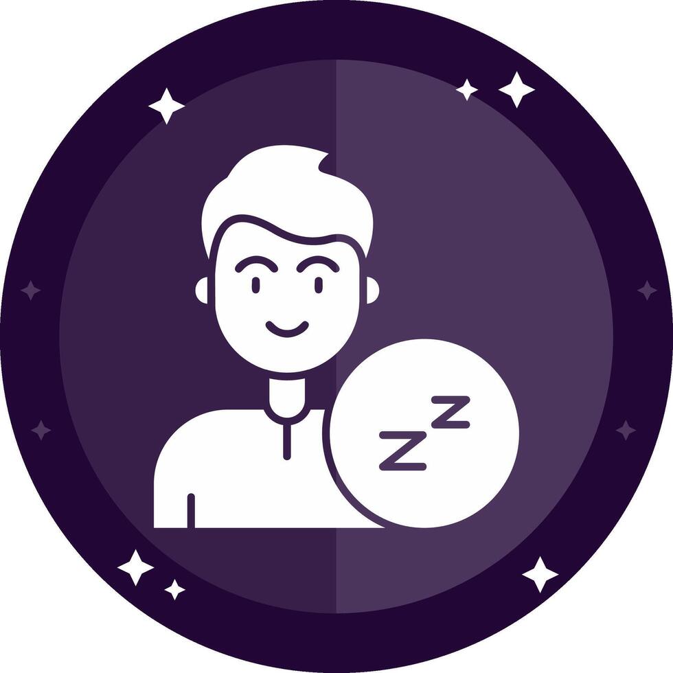 Sleep Solid badges Icon vector