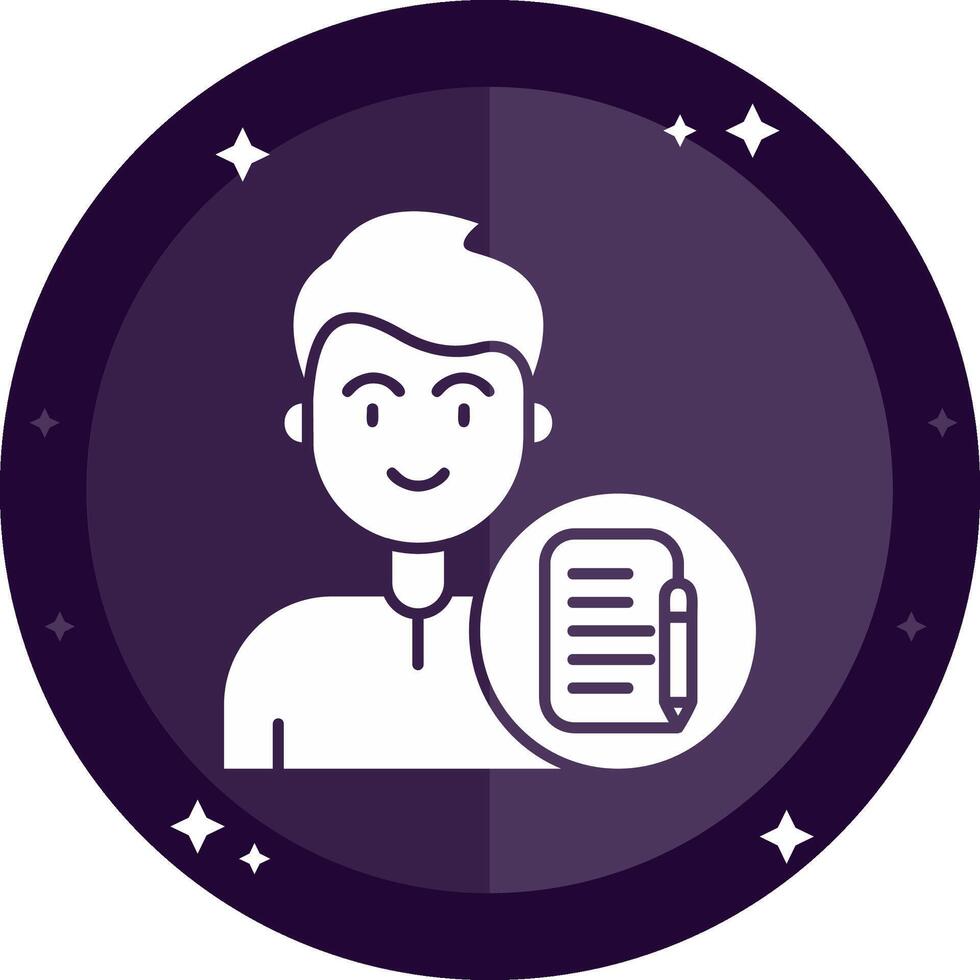 Edit Solid badges Icon vector