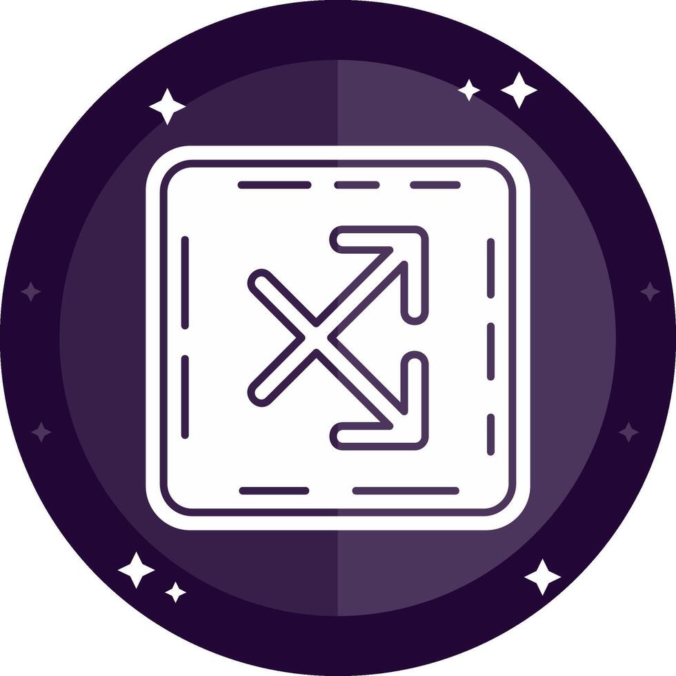 Intersect Solid badges Icon vector