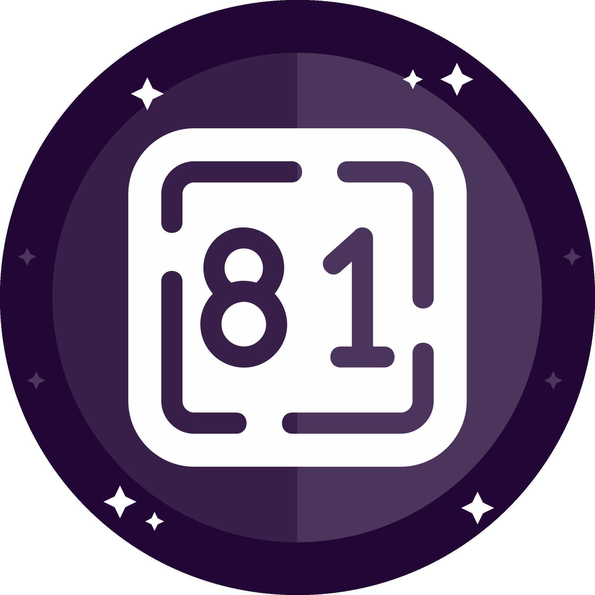 Eighty One Solid badges Icon 38539241 Vector Art at Vecteezy