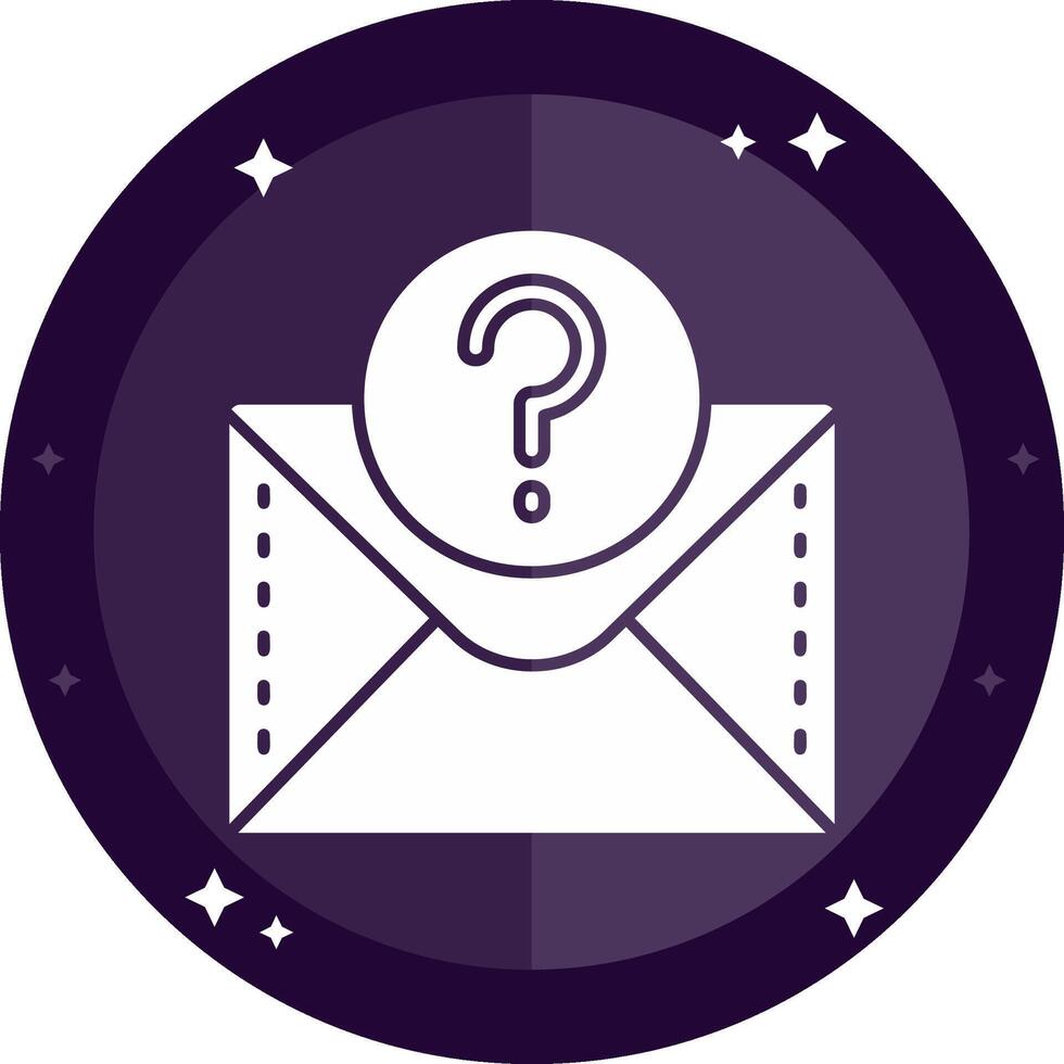 Question mark Solid badges Icon vector