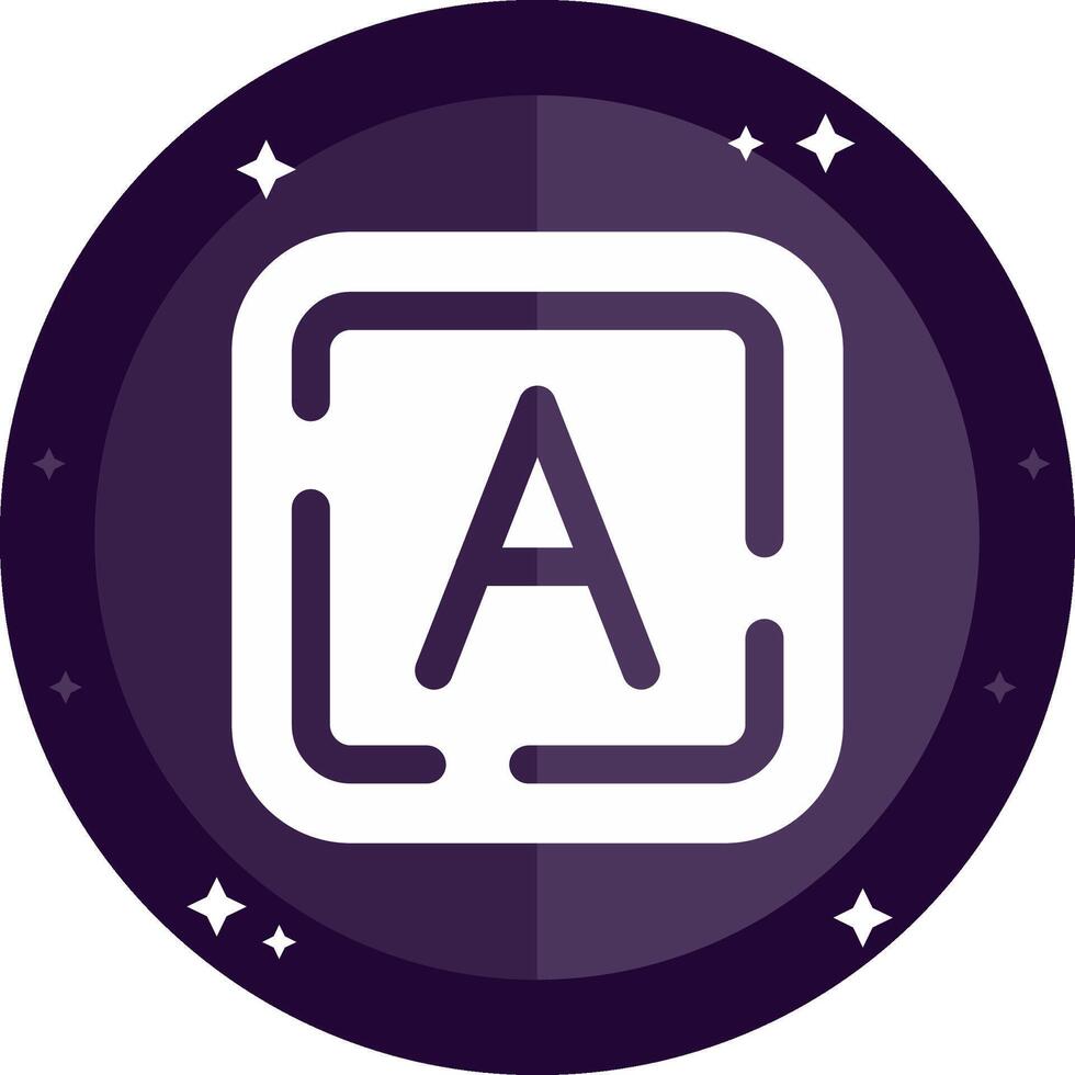Letter a Solid badges Icon vector