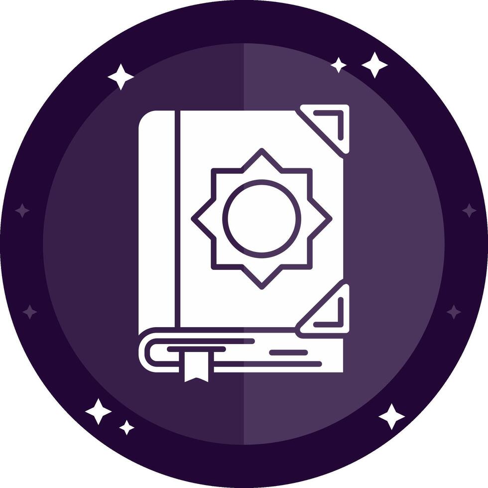 Quran Solid badges Icon vector
