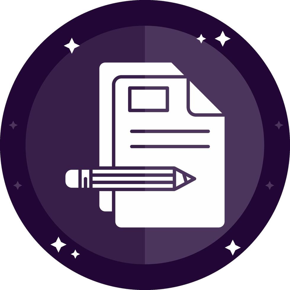 Edit Solid badges Icon vector
