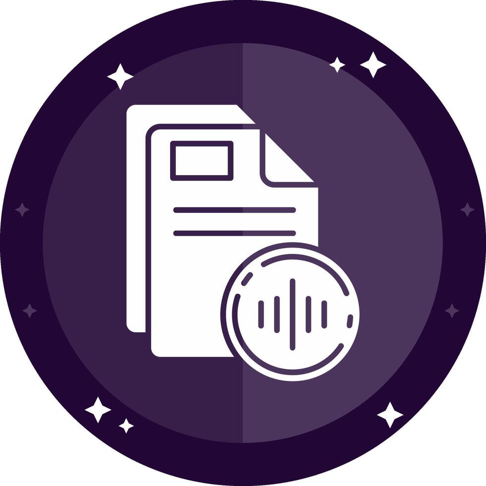 Audio Solid badges Icon vector