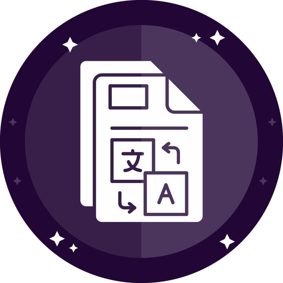 Translate Solid badges Icon vector