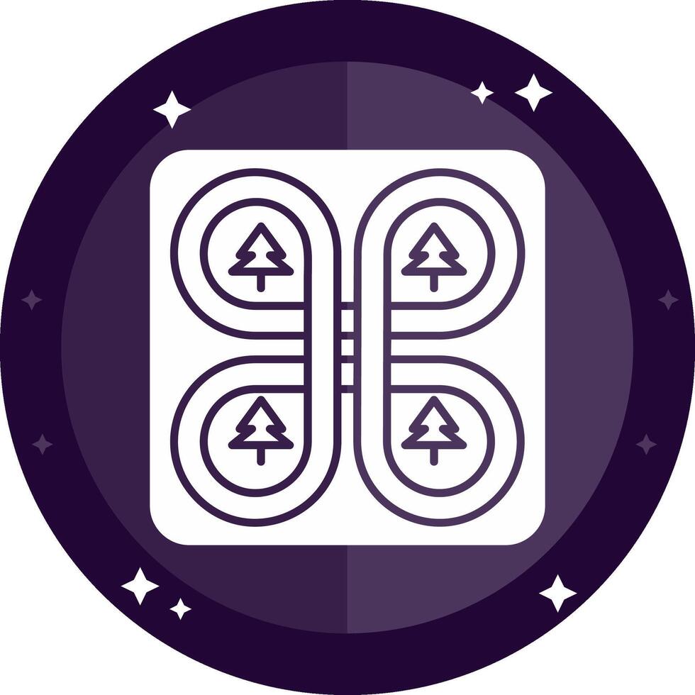 Overpass Solid badges Icon vector