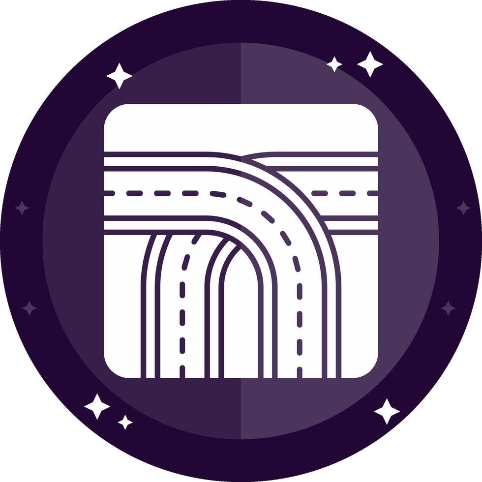 Crossing Solid badges Icon vector