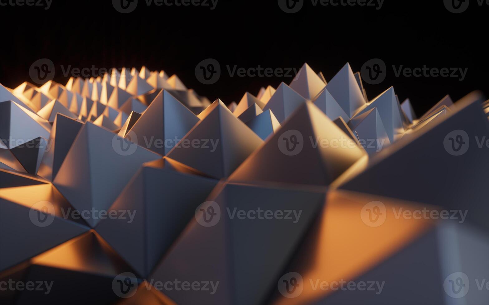 Abstract triangle shape geometry background, 3d rendering. photo