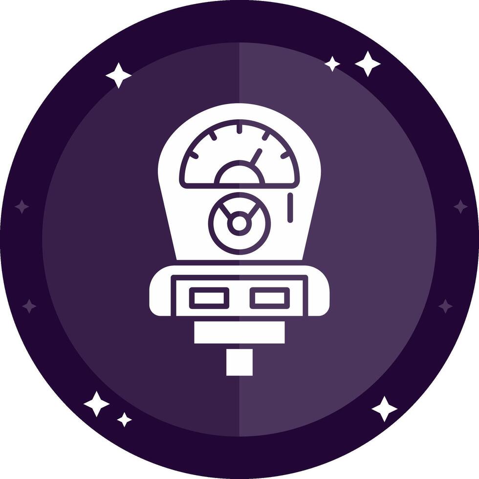 Meter Solid badges Icon vector