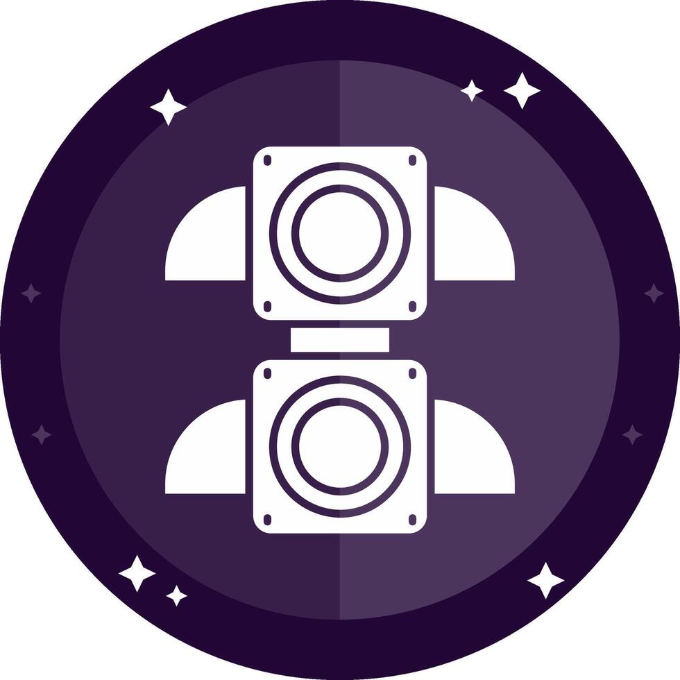 Traffic light Solid badges Icon vector