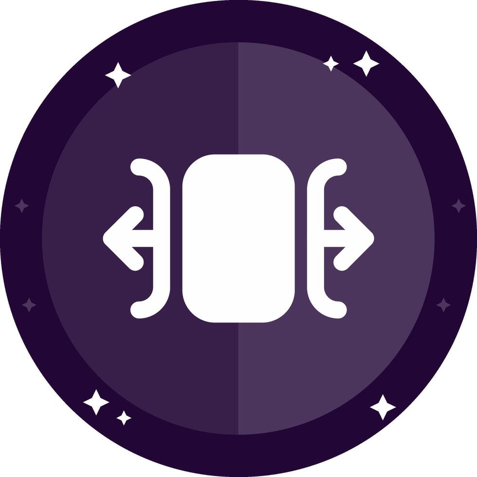 Carousel horizontal Solid badges Icon vector