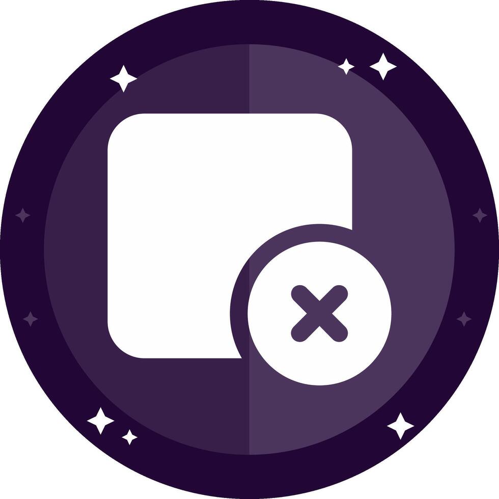 Delete square Solid badges Icon vector