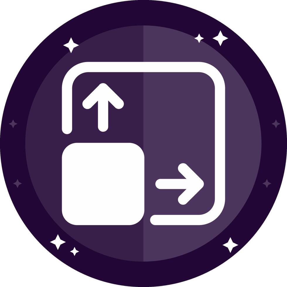 Expand Solid badges Icon vector