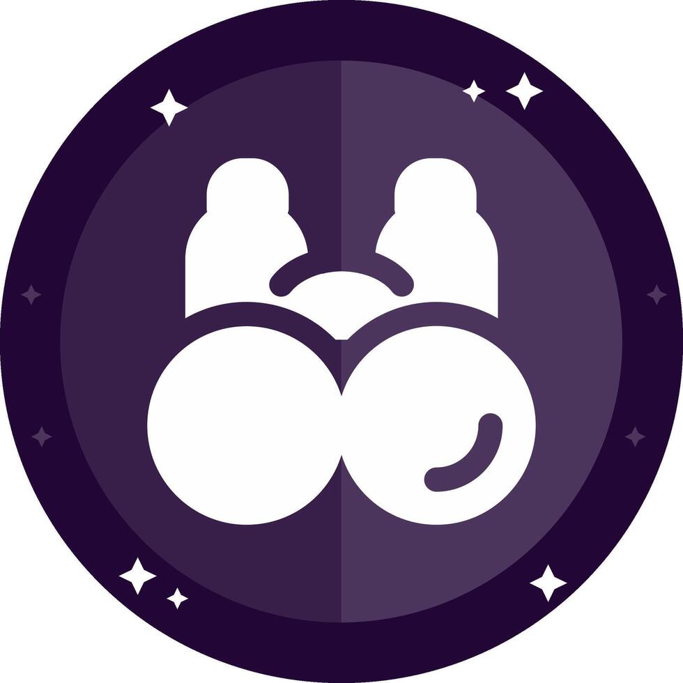 Binoculars Solid badges Icon vector