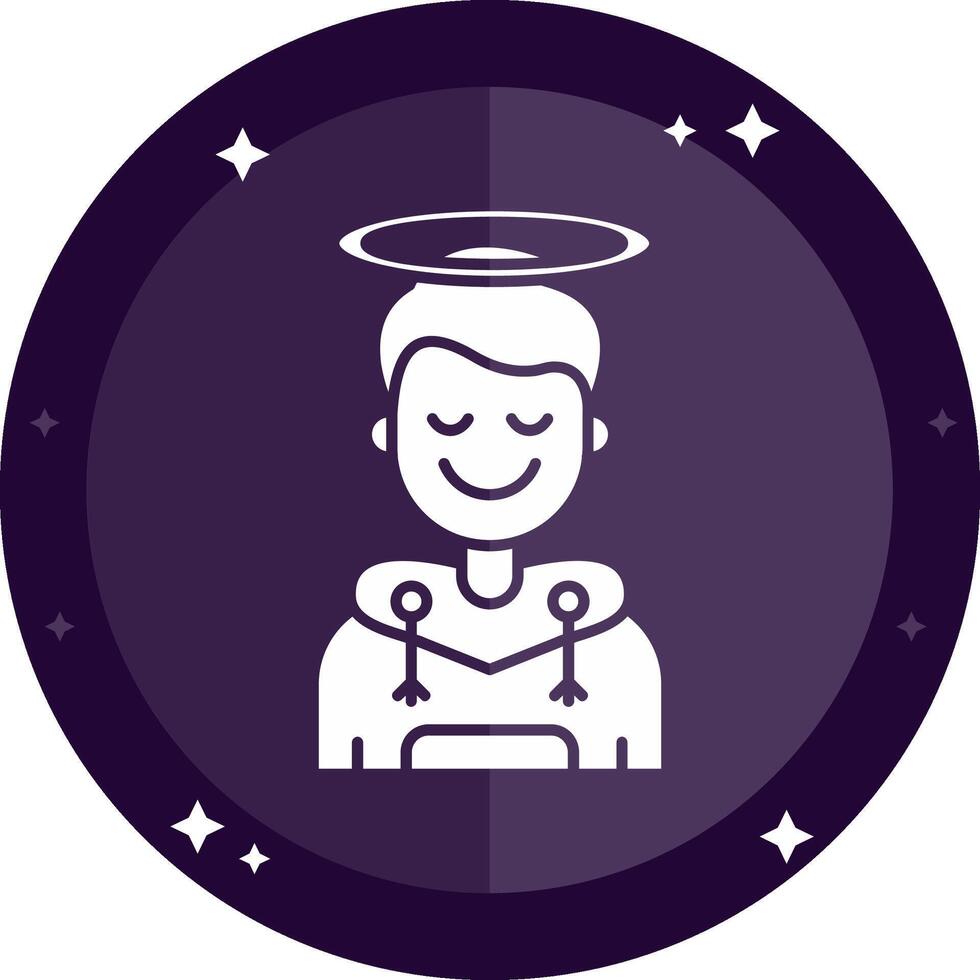 Angel Solid badges Icon vector