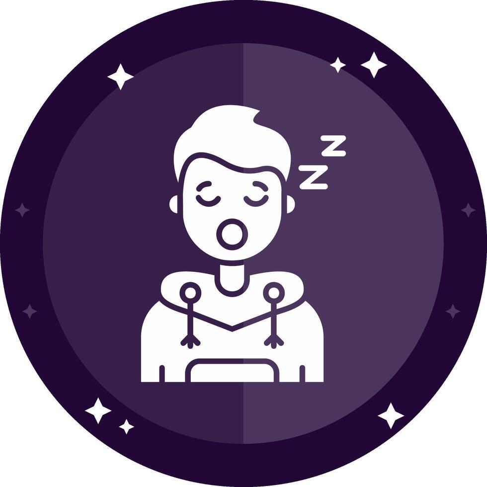 Sleep Solid badges Icon vector