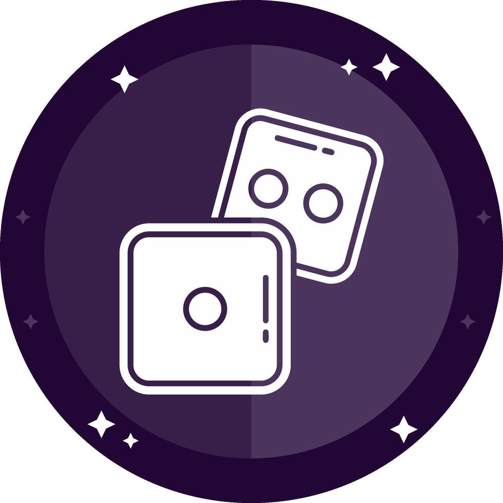 Dice Solid badges Icon vector