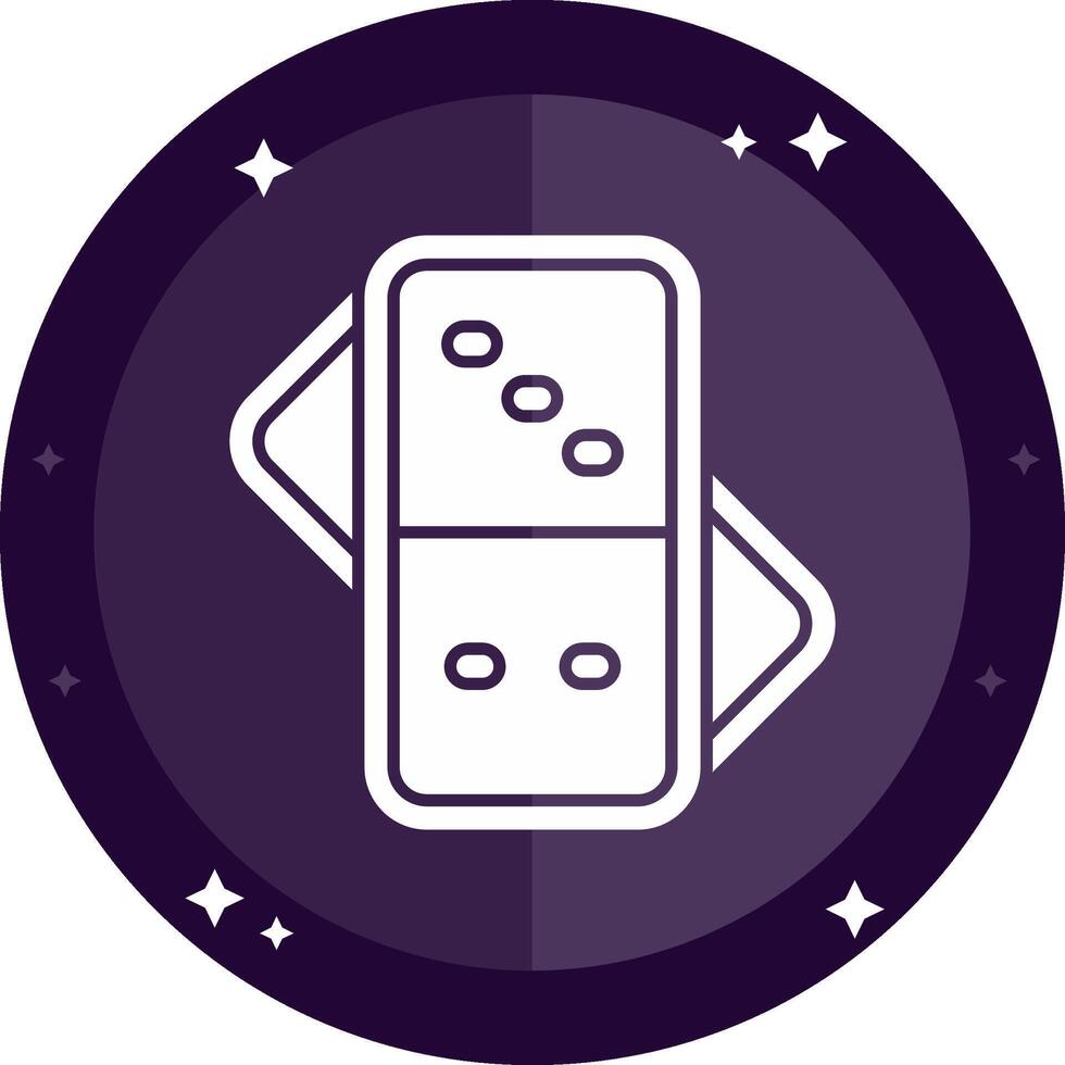 Domino Solid badges Icon vector