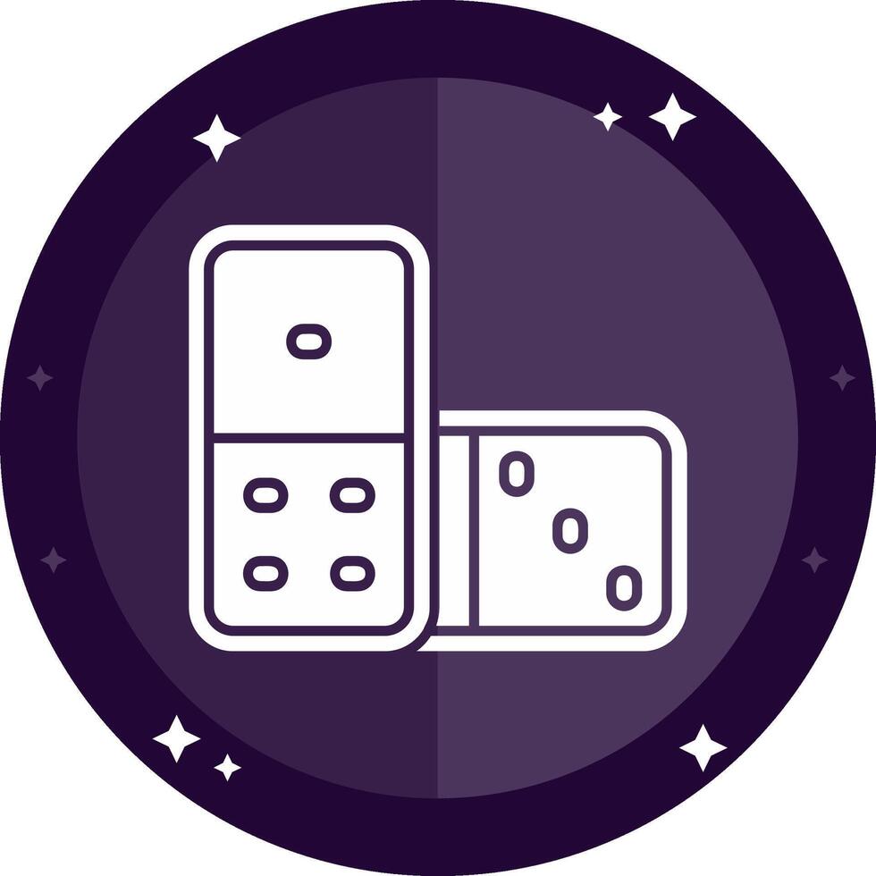 Domino Solid badges Icon vector