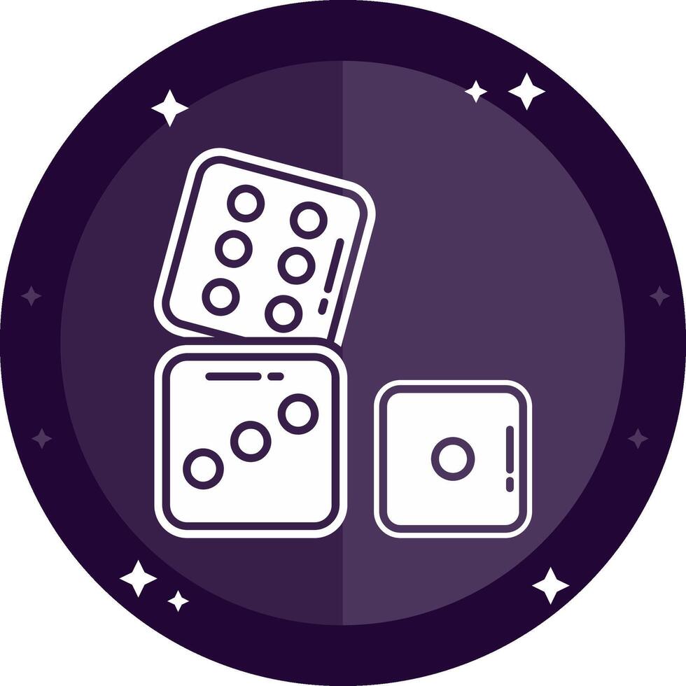 Dices Solid badges Icon vector