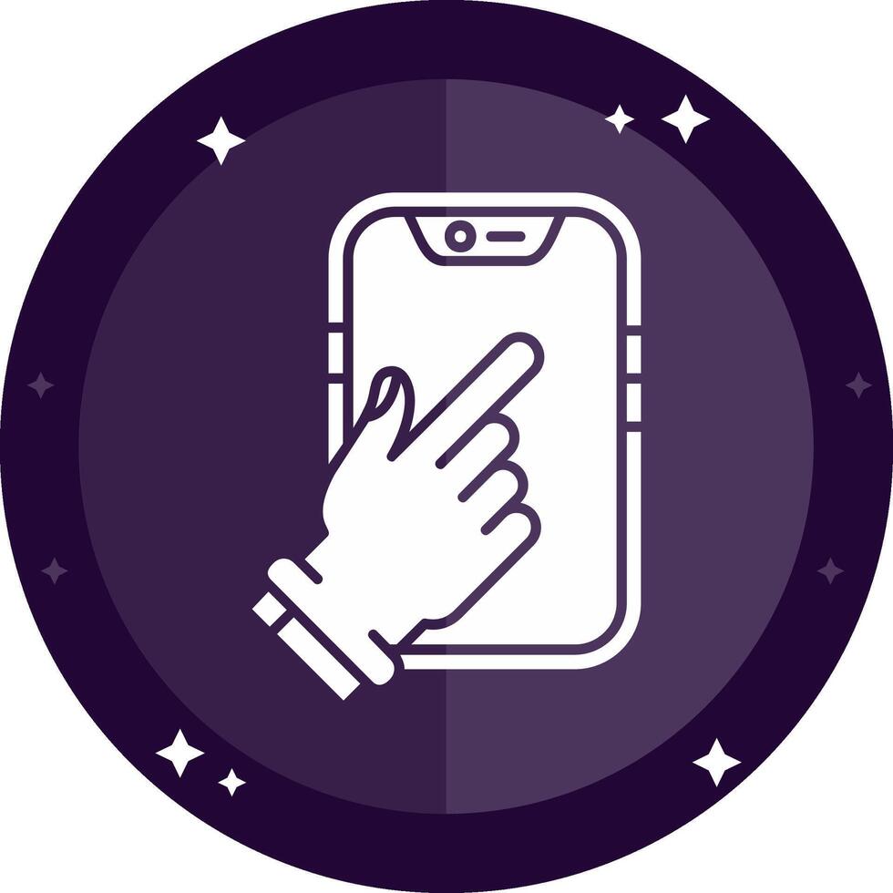 Touch Device Solid badges Icon vector