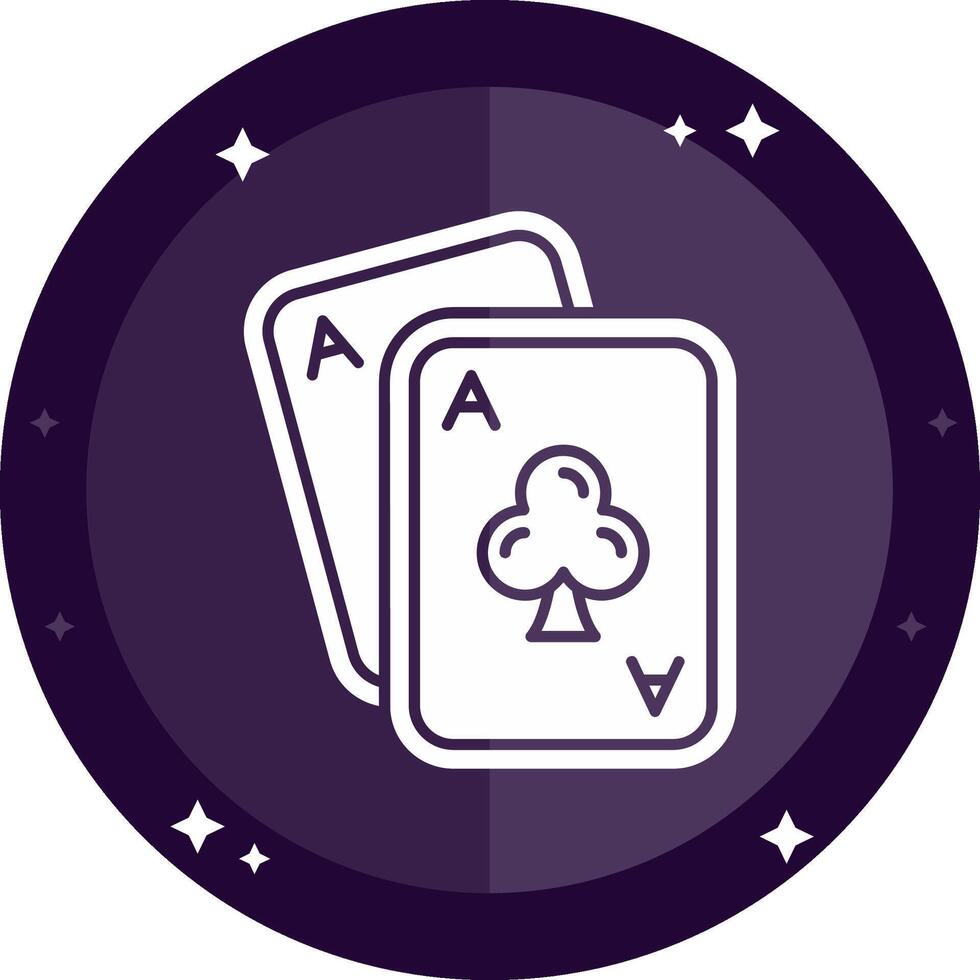 Aces Solid badges Icon vector