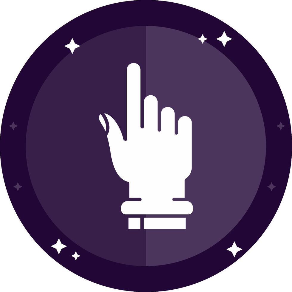 Hand click Solid badges Icon vector