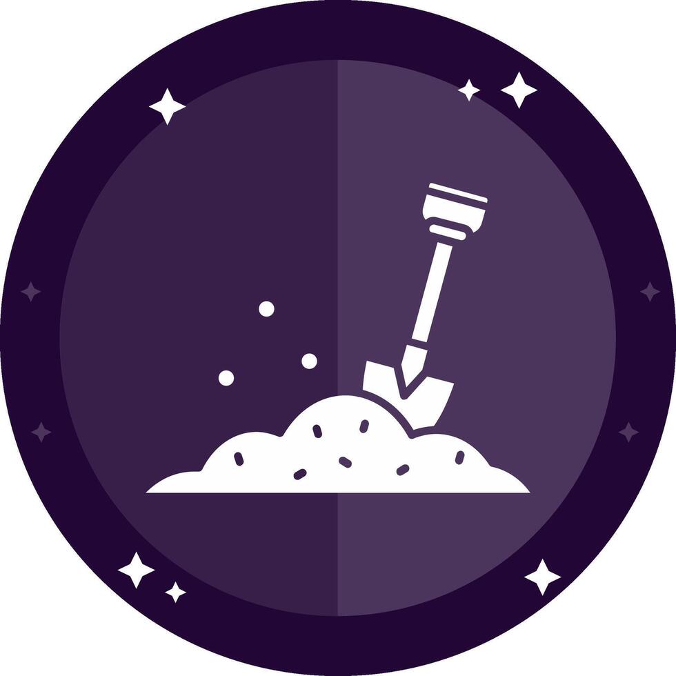 Shovel Solid badges Icon vector