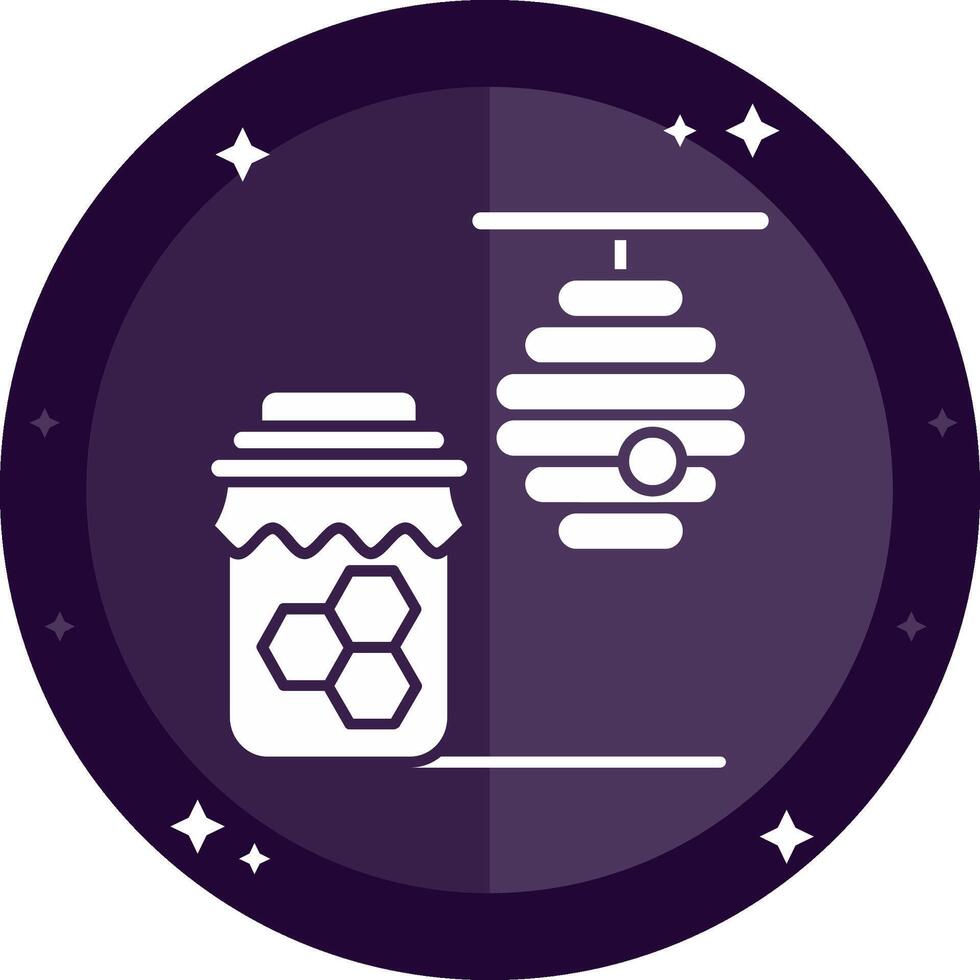 Honey Solid badges Icon vector
