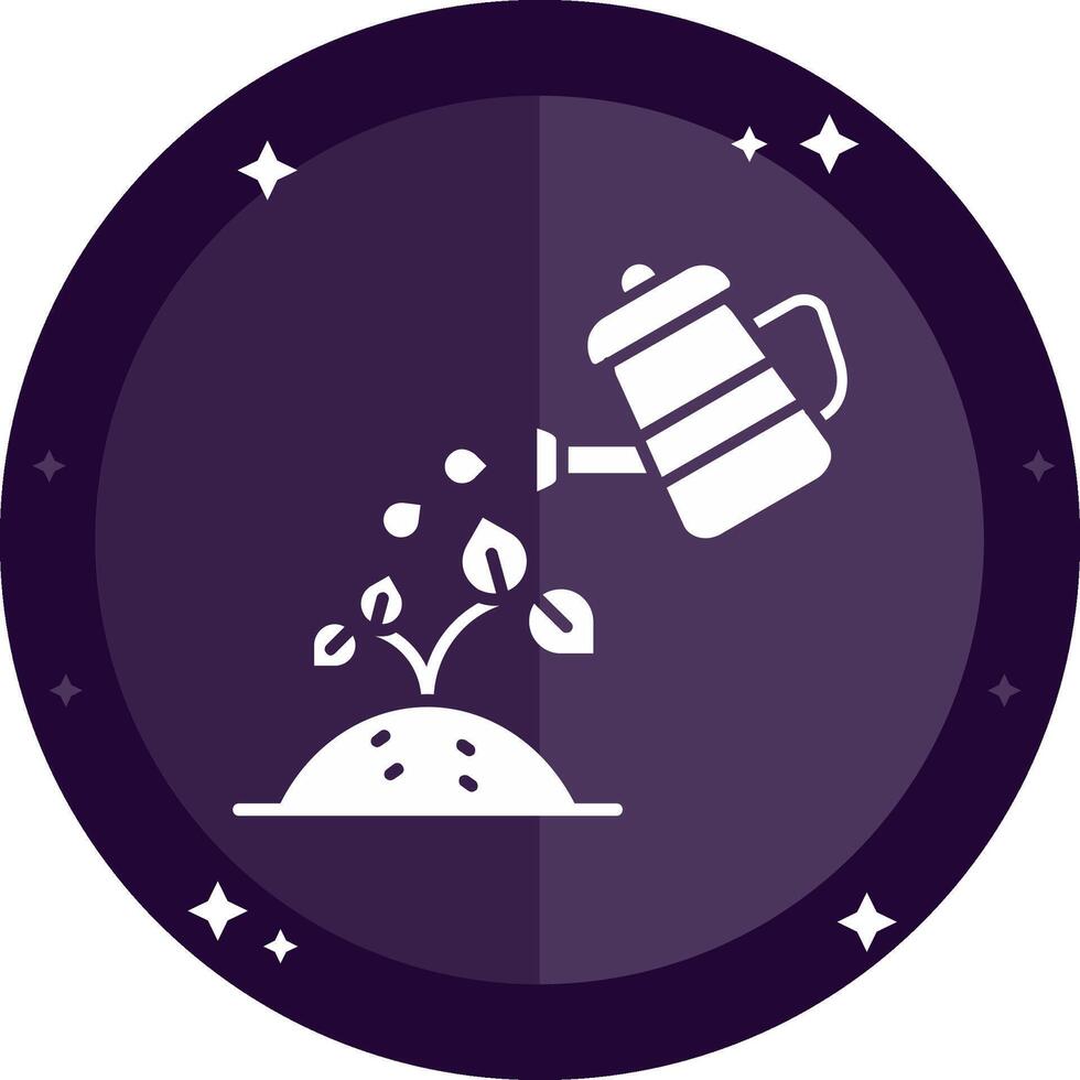 Watering Solid badges Icon vector