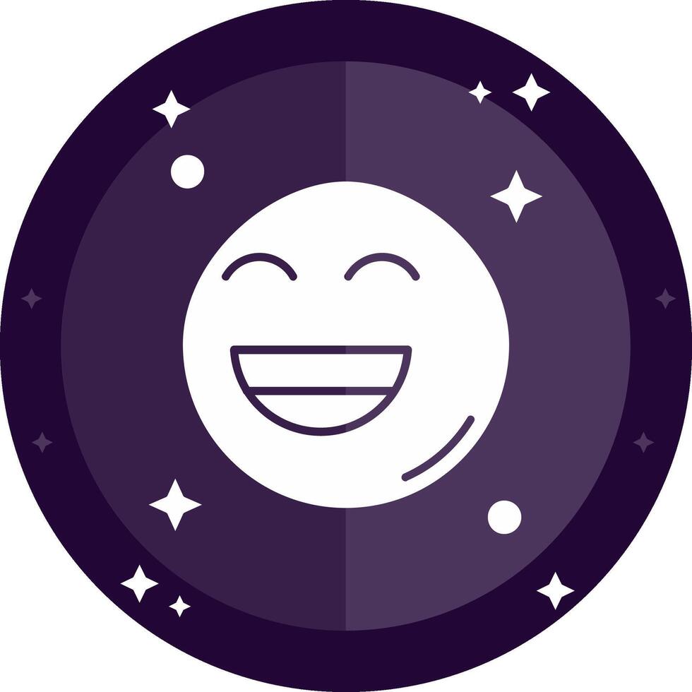 Smile Solid badges Icon vector