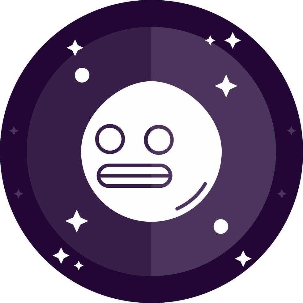 Shocked Solid badges Icon vector