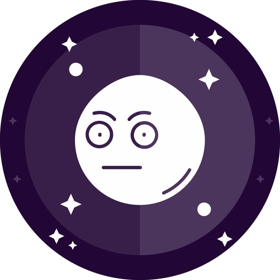 Embarrassed Solid badges Icon vector