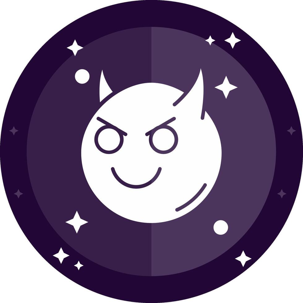 Demon Solid badges Icon vector