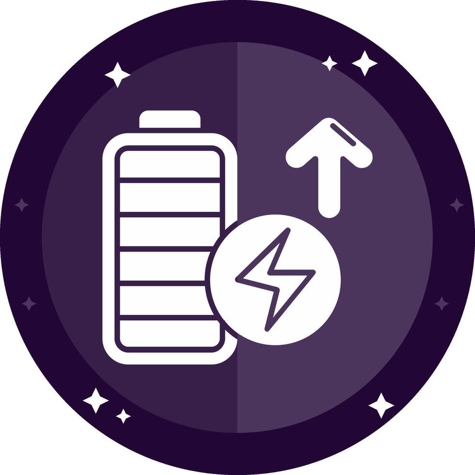 Battery full Solid badges Icon vector