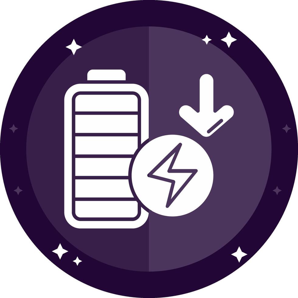 Low battery Solid badges Icon vector