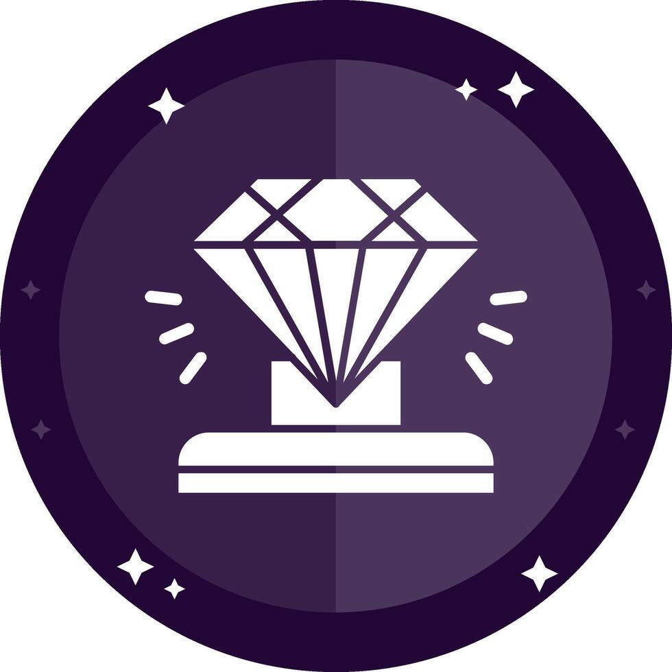 diamante sólido insignias icono vector