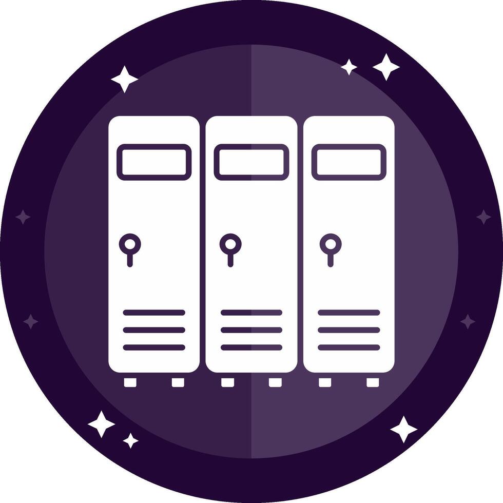 Lockers Solid badges Icon vector