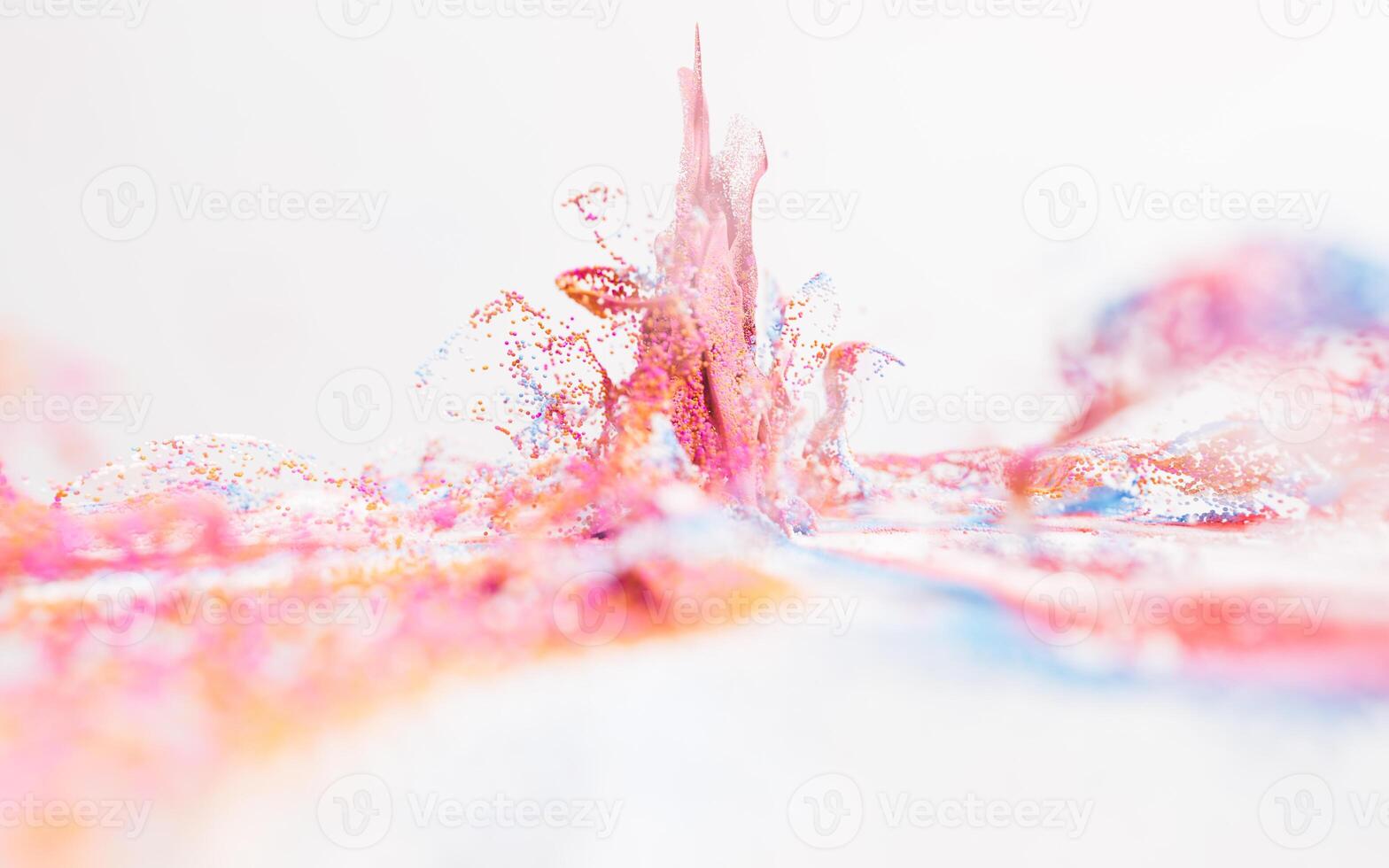 Abstract flowing wave particles background, 3d rendering. photo