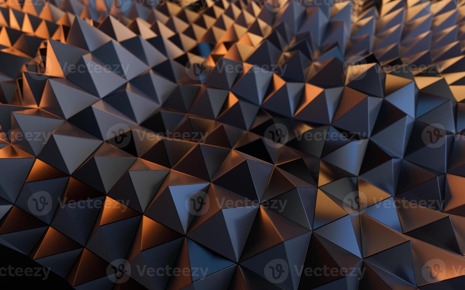 Abstract triangle shape geometry background, 3d rendering. photo